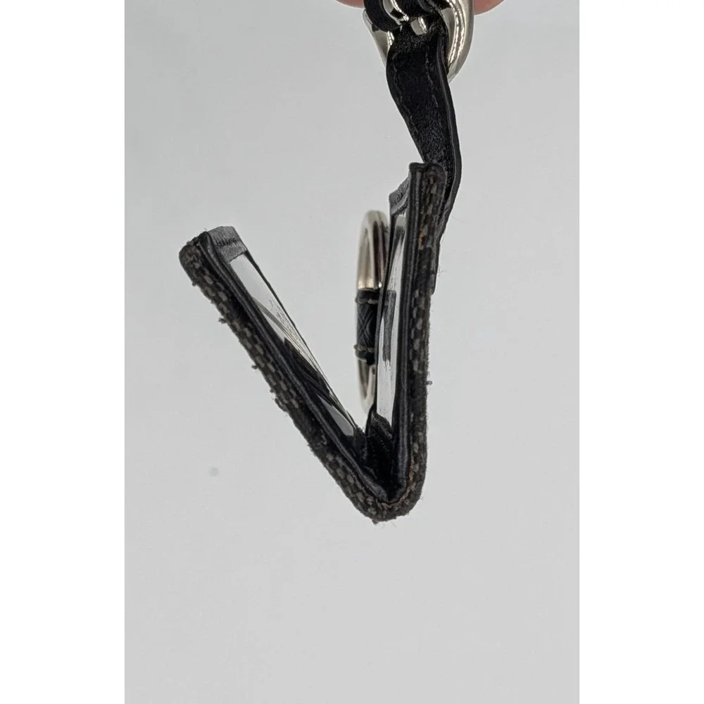Coach Picture Frame Charm Keychain Black Grey Signature Canvas Vintage Mini Y2K
